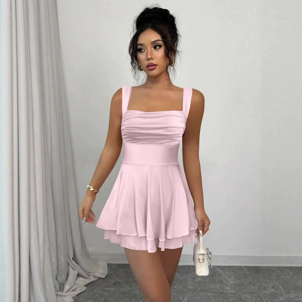 Zara Camisole Square Neck Mini Dress